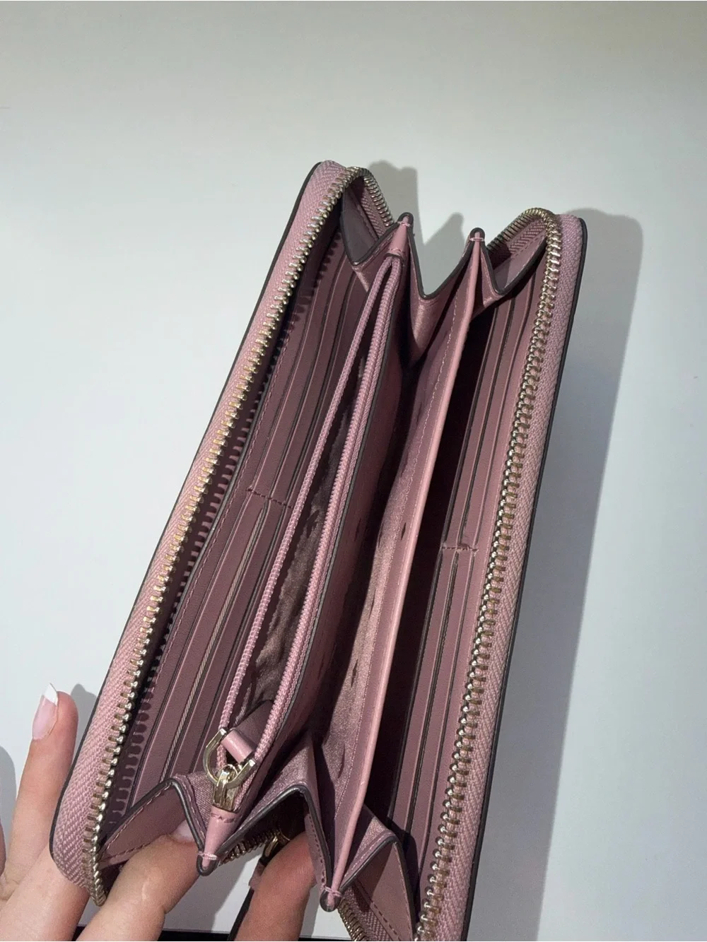 kate spade Dusty Pink Zip-Around Continental Wallet